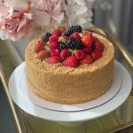 Signature Honey Cake with Fresh Berries