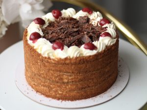 Chocolate Cherry Honey Cake