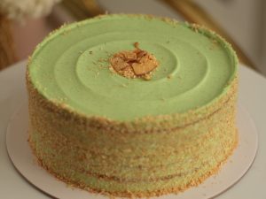 pandan coconut honey cake